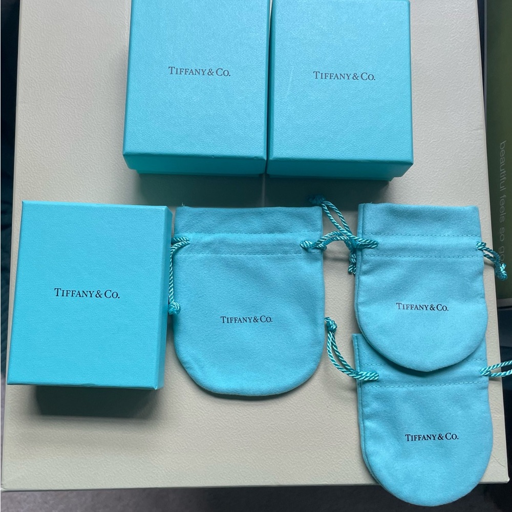 Tiffany boxes and jewelry bags